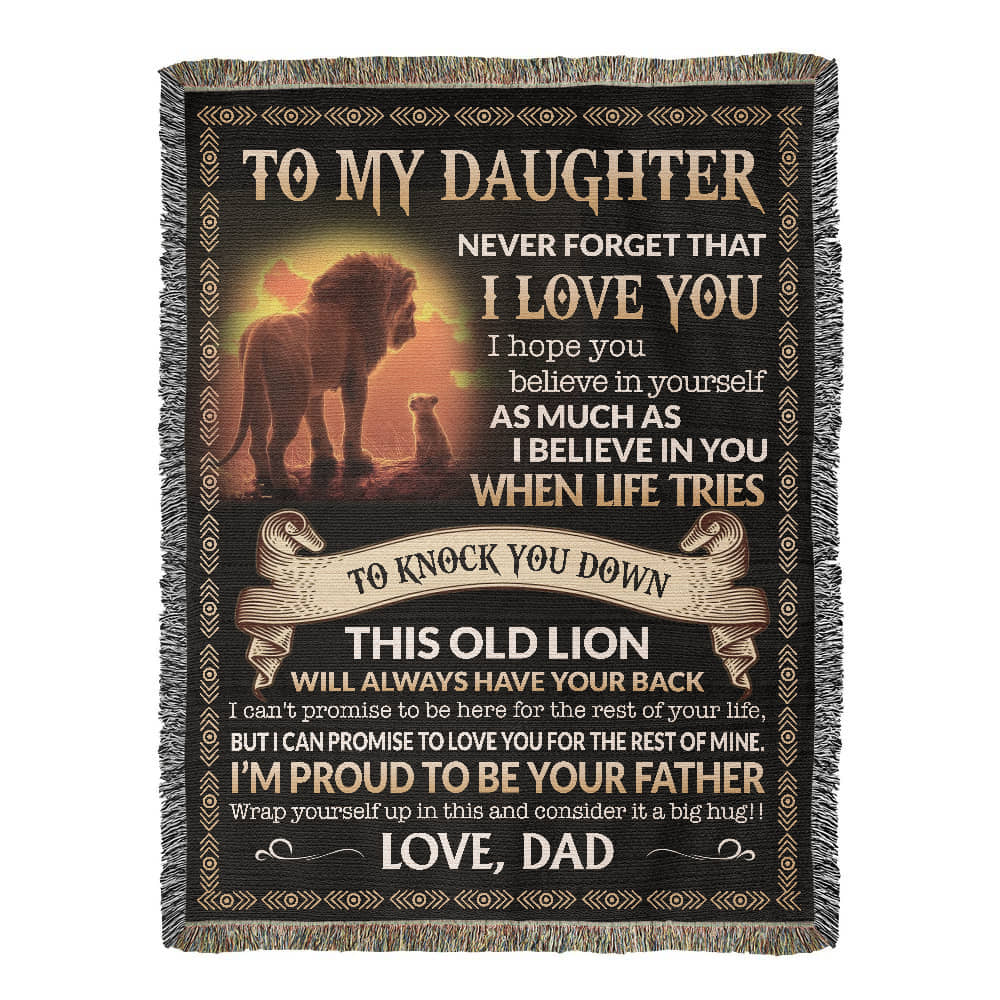 To My Daughter Blanket from Dad.