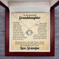 To My Beautiful Granddaughter Crown Pendant Necklace.