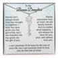 To My Bonus Daughter Graduation Necklace.