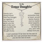 To My Bonus Daughter Personalized Graduation Cap Name Necklace.