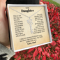 To My Daughter Graduation Necklace from Dad.