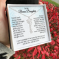 To My Bonus Daughter Graduation Necklace.