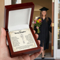 To My Bonus Daughter Personalized Graduation Cap Name Necklace.