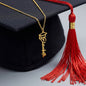 To My Bonus Daughter Personalized Graduation Cap Name Necklace.
