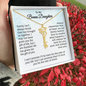 To My Bonus Daughter Graduation Necklace.