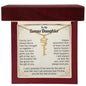 To My Bonus Daughter Personalized Graduation Cap Name Necklace.