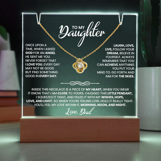 TO MY DAUGHTER KEEPSAKE NECKLACE SET FROM DAD.