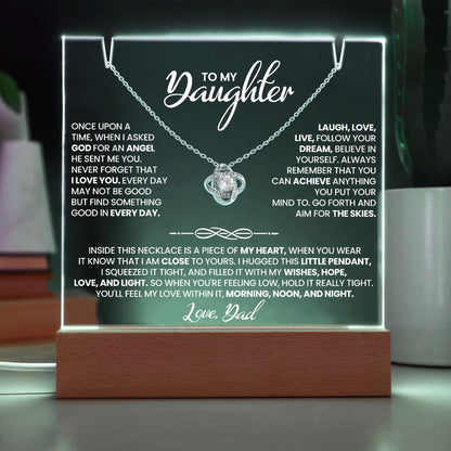 TO MY DAUGHTER KEEPSAKE NECKLACE SET FROM DAD.