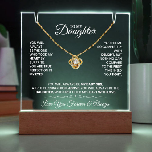 Unique Gift for Daughter From Parents "Love You Forever & Always" White Acrylic Plaque
